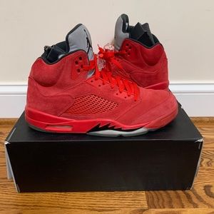 Air Jordan 5 Retro red Suede 2017 size 12
